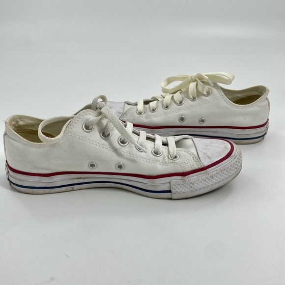 Women’s Converse Chuck Taylor Canvas Classic Low Top White Lace Up Sneaker 7.5 - Picture 2 of 10